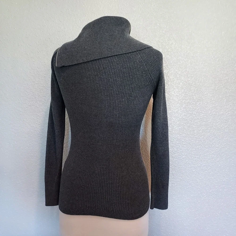 WHBM Slate Gray Ribbed Sweater Size XXSP